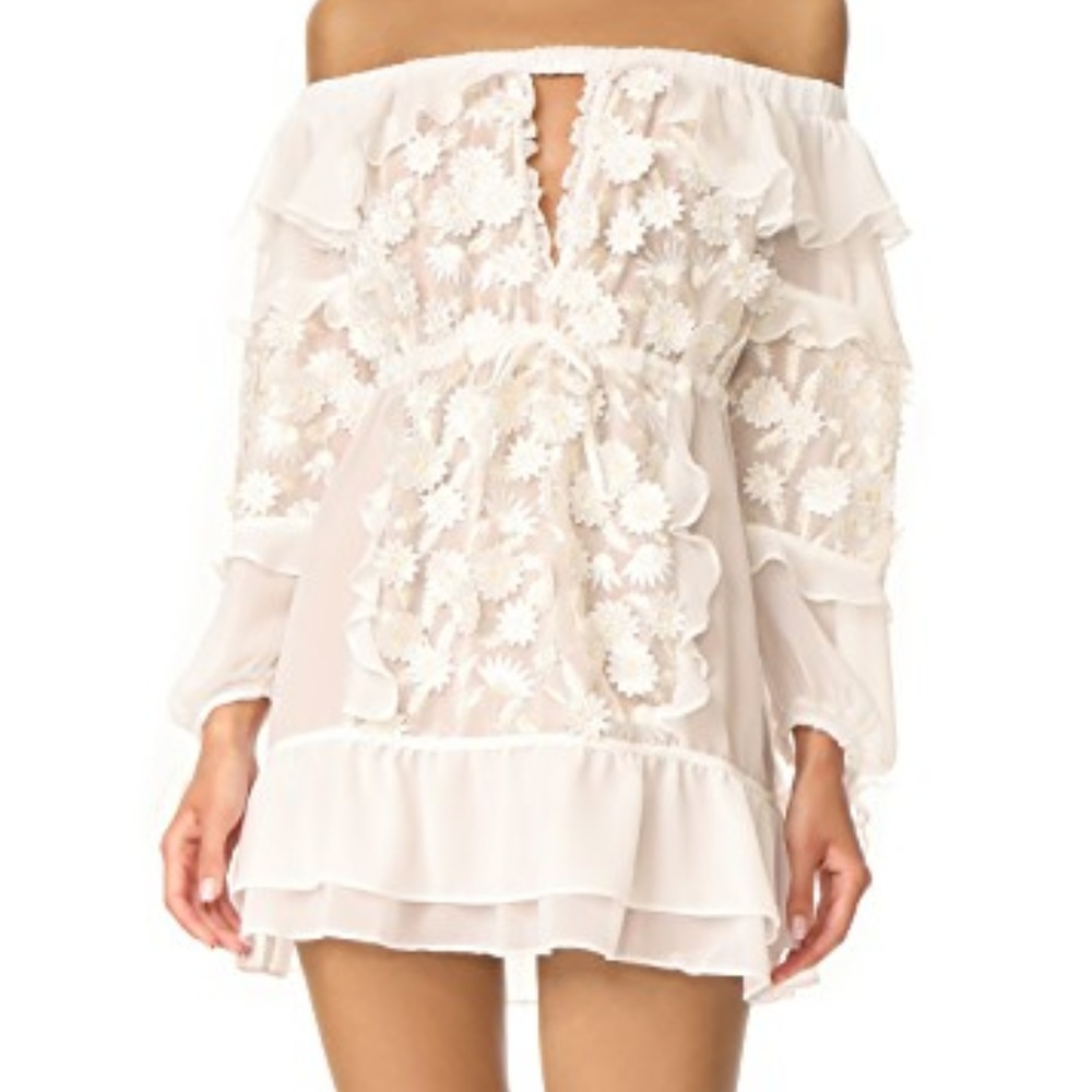 For Love and Lemons White Carolina Dress, Size S - Picture 1 of 7
